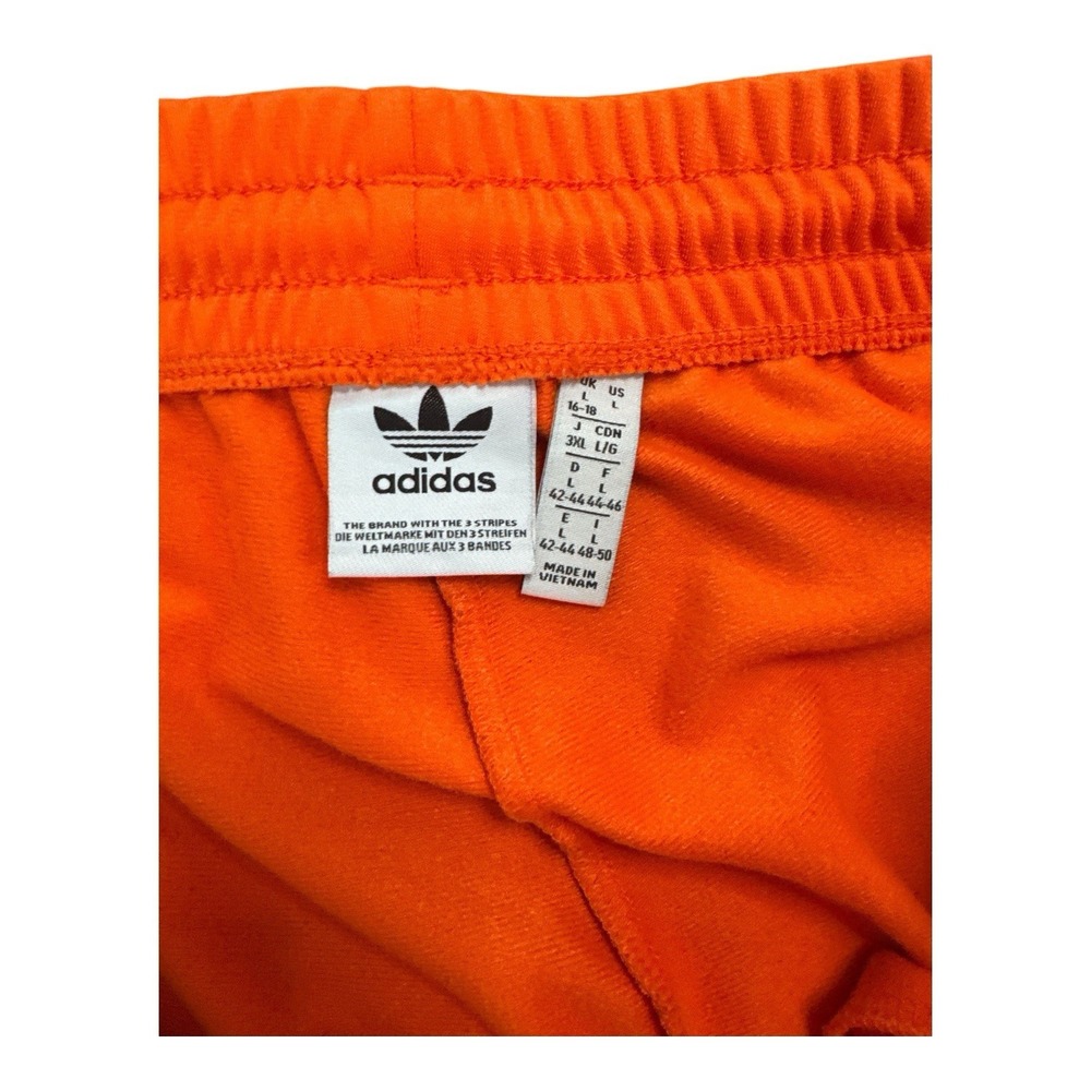 adidas Originals Adibreak Shorts Womens Size L Large Orange White Striped Retro - Picture 3 of 7